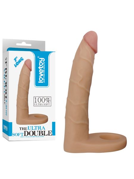 Gumowy strap-on sztuczny penis sex analny 17,5 cm