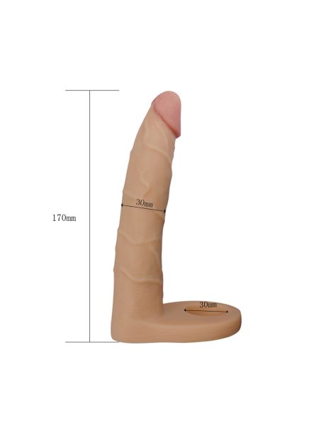 Gumowy strap-on sztuczny penis sex analny 17,5 cm - 6