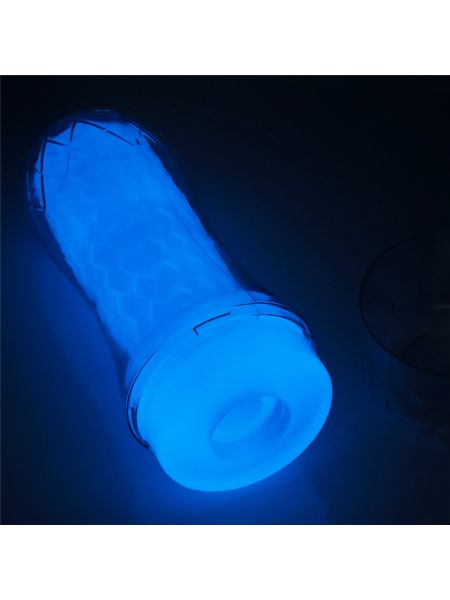 Masturbator podświetlany led z wypustkami 20 cm - 6