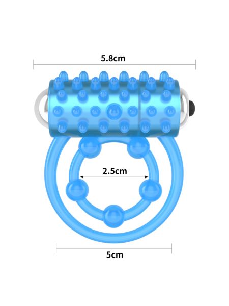 Podwójny pierścień na penisa świecący w ciemności - 2