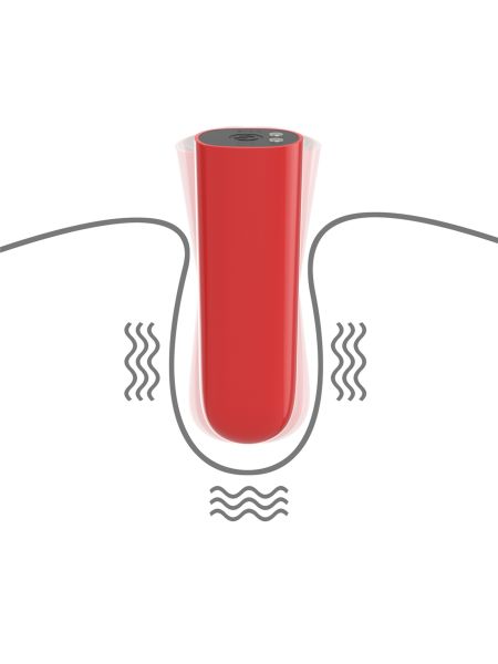 Poręczny mały czerwony wibrator potężne wibracje - 8