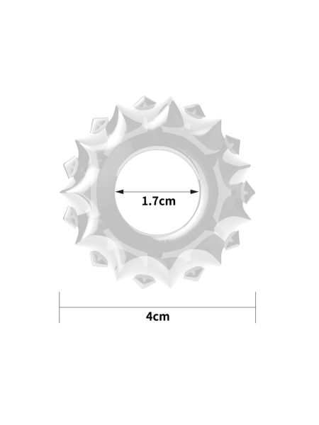 Przezroczysty pierścień na penisa rozciągliwy - 2