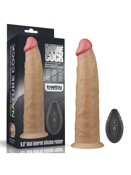 Silikonowy analny penis z przyssawką żylasty 23cm