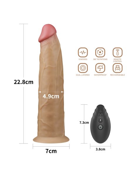 Silikonowy analny penis z przyssawką żylasty 23cm - 2