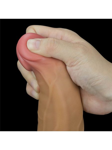 Silikonowy analny penis z przyssawką żylasty 23cm - 10