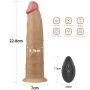 Silikonowy analny penis z przyssawką żylasty 23cm - 3