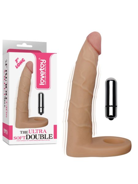 Strap-on gumowy sex analny żylasty trzon 18 cm