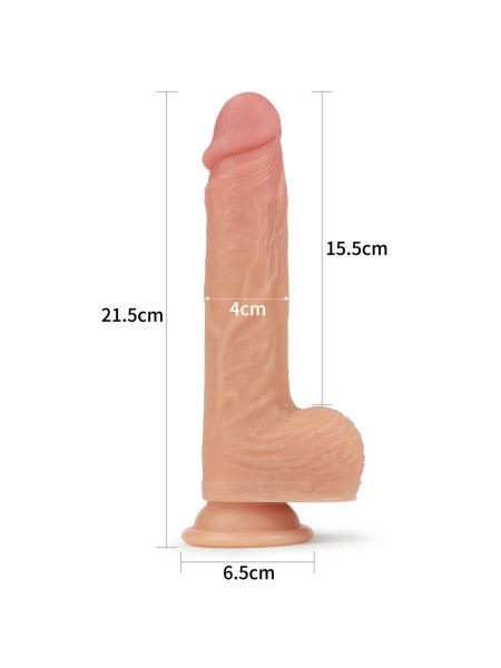 Sztuczny penis z jądrami realistyczne obrotowe - 2