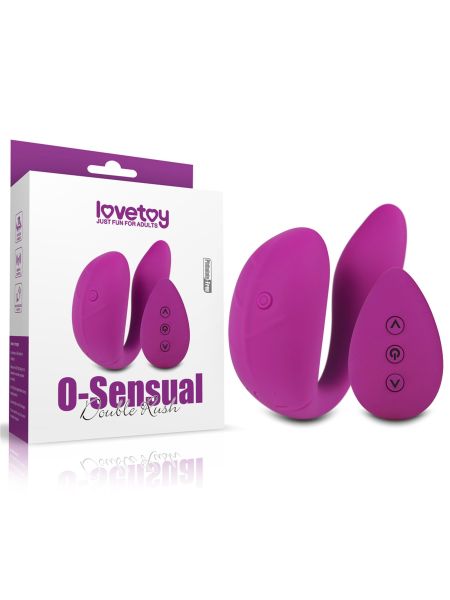 Wibrator dla par na pilota 2w1 LoveToy O-Sensual Double Rush - 4