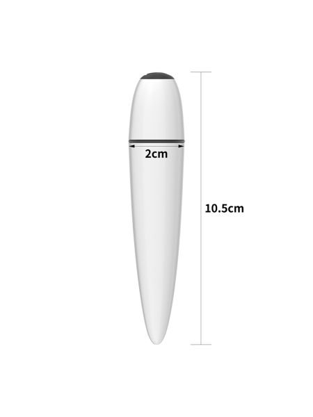 Wodoodporny mały kompaktowy biały wibrator - 2