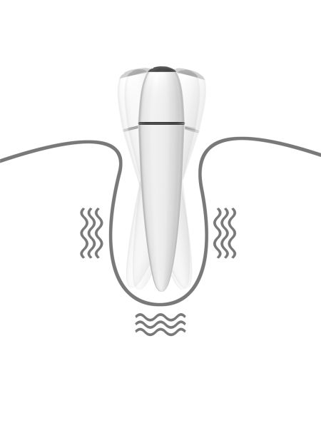 Wodoodporny mały kompaktowy biały wibrator - 8