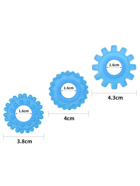 Zestaw trzech świecących pierścieni na penisa - 3