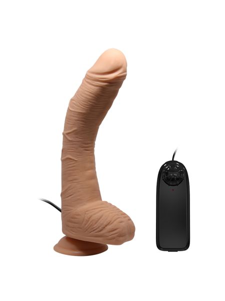 Dildo zakrzywiony penis przyssawka pilot 28 cm - 2