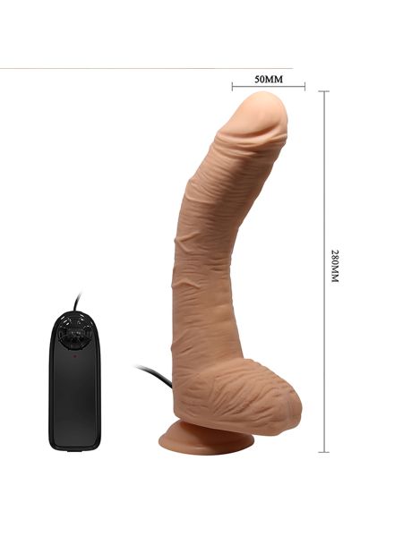 Dildo zakrzywiony penis przyssawka pilot 28 cm - 6