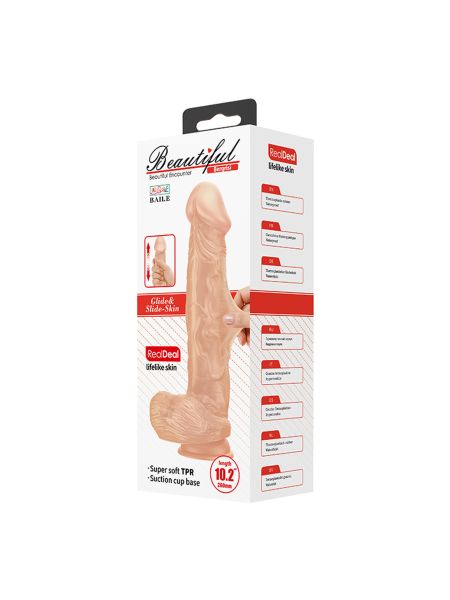 Duże realistyczne dildo penis z przyssawką  26cm - 9