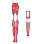 Koronkowe bodystocking erotyczny czerwone  XL/XXL - 10