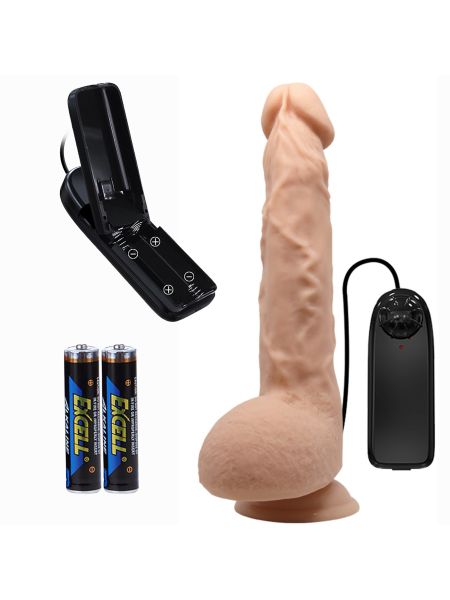 Sztuczny penis dildo realistyczne wibracje 24 cm - 9