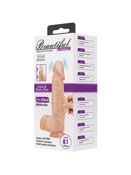 Dildo realistyczny sztuczny penis z wibracjami - 15