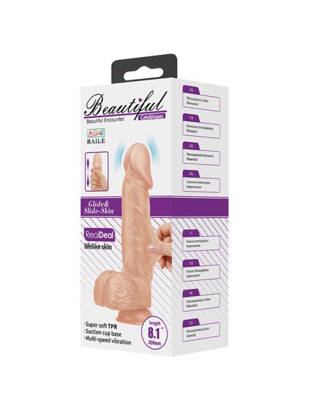 Dildo realistyczny sztuczny penis z wibracjami - 16