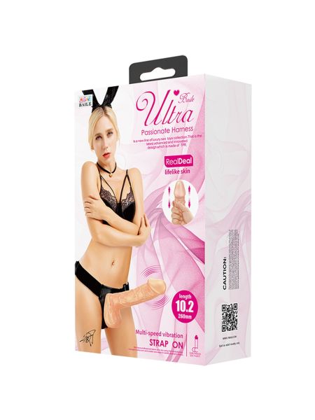 Dildo realistyczny penis wibracje strap-on 26cm - 10