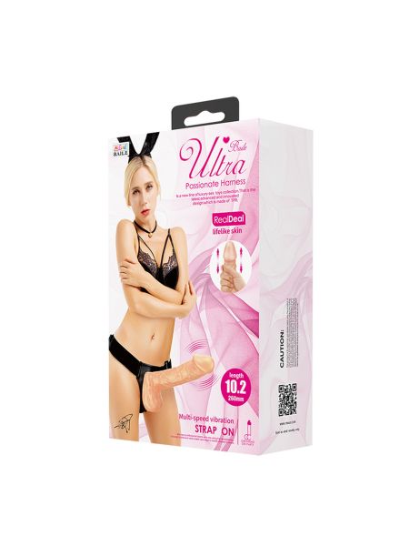 Dildo realistyczny penis wibracje strap-on 26cm - 14