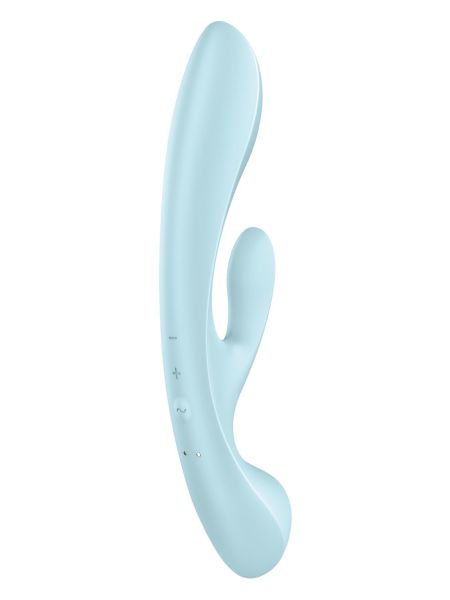 Króliczek wibrator masaż łechtaczki satisfyer blue - 5