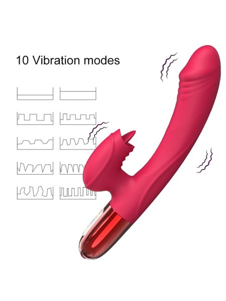 Wibrator podgrzewany damski królik wibracje sex - 9