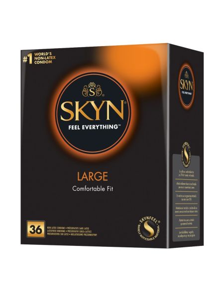 Prezerwatywy bez lateksu duże XXL Skyn Large 36 szt