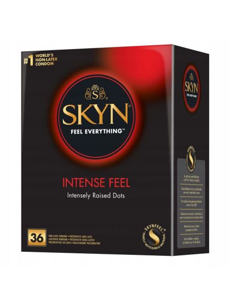 Prezerwatywy z wypustkami bez lateksu Skyn Intense Feel x36