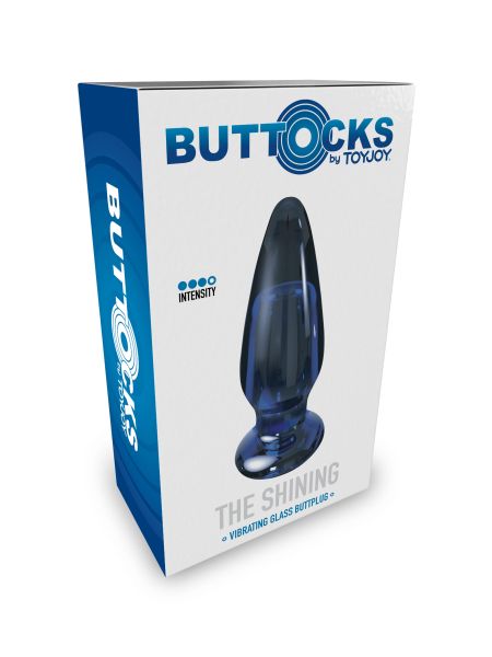 Szklany wibrujący korek analny sex buttplug 11cm - 9