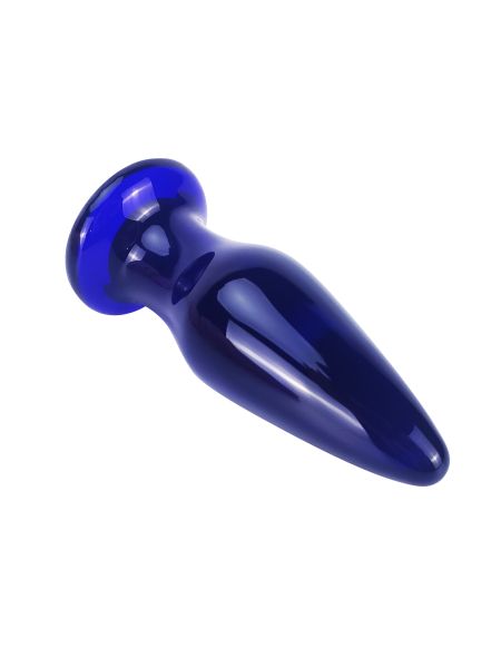 Szklany wibrujący korek analny sex buttplug 11cm - 4