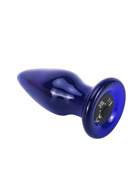 Szklany wibrujący korek analny sex buttplug 11cm - 6