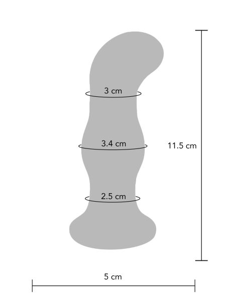 Szklany wibrujący korek analny plug 5 trybów 11 cm - 8