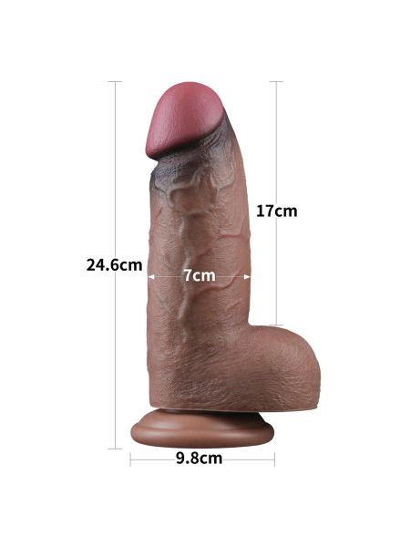 9.5"""" Dual Layered Silicone Cock XXL - 2