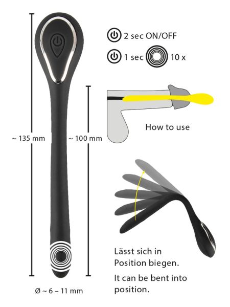 Penisplug Vibrating bendible D - 17