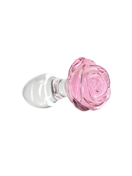 Pillow Talk - Rosy Luxurious Glass Anal Plug with Bonus Bullet - 4