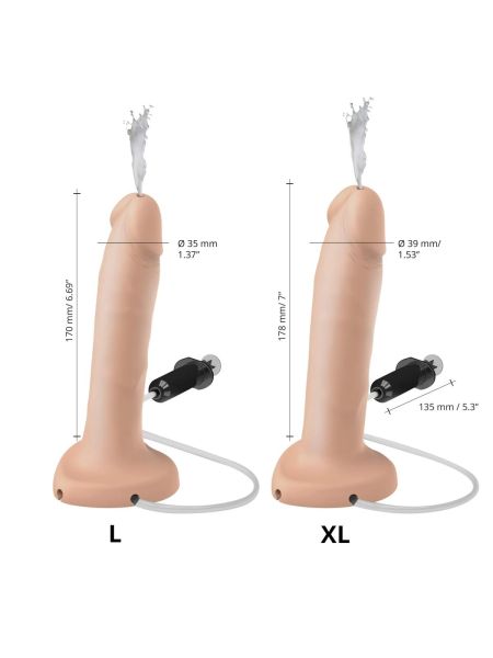 SQUIRTING CUM DILDO REALISTE VANILLE - XL - 3