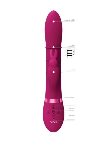 Stimulating Rings, Vibrating G-Spot Rabbit - Pink - 8