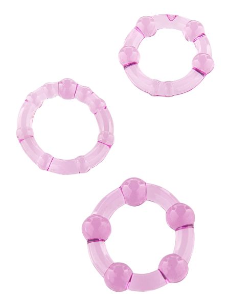 3 pierścienie na penisa jądra zestaw komplet sex - 3