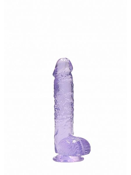 Dildo z przyssawką mały fioletowy penis 17 cm