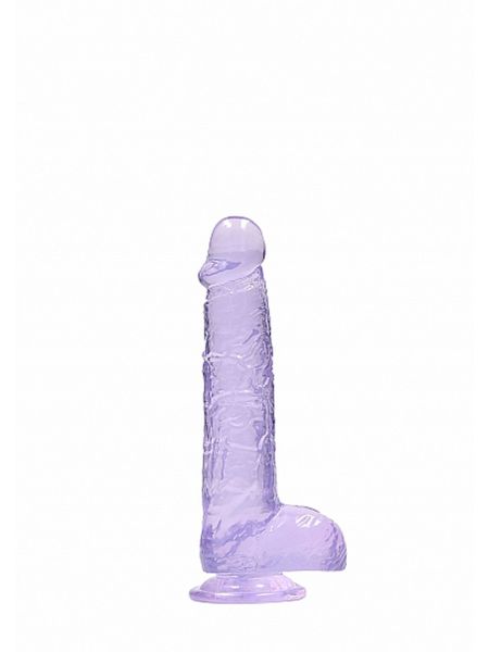 Dildo z przyssawką mały fioletowy penis 17 cm - 4