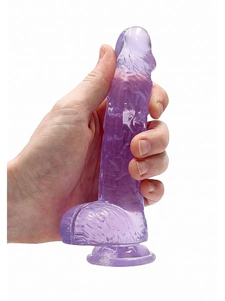 Dildo z przyssawką mały fioletowy penis 17 cm - 7