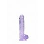 Dildo z przyssawką mały fioletowy penis 17 cm - 2