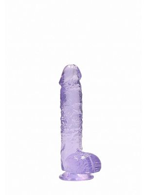 Dildo z przyssawką mały fioletowy penis 17 cm