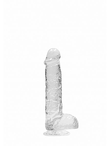 Mały przezroczysty penis dildo z przyssawką 17 cm - 4