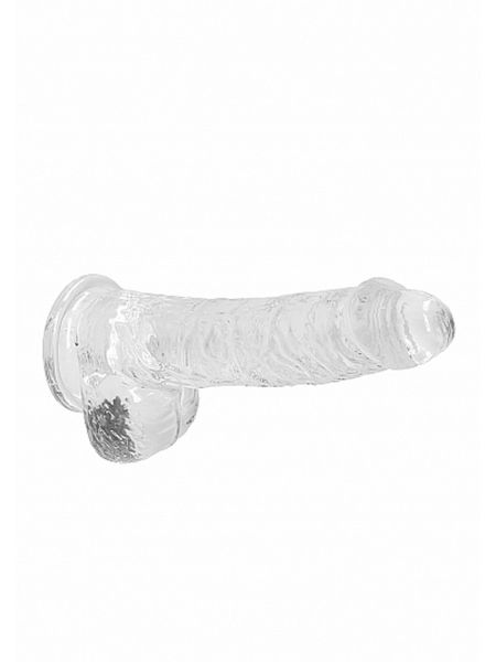 Mały przezroczysty penis dildo z przyssawką 17 cm - 6