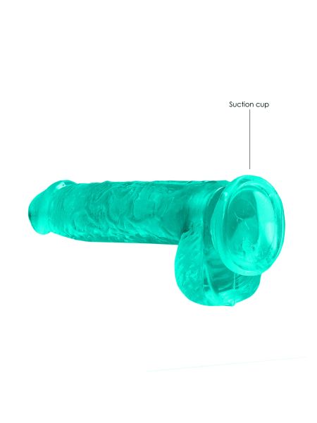 Zielone dildo do penetracji pochwy i anusa 17 cm - 3