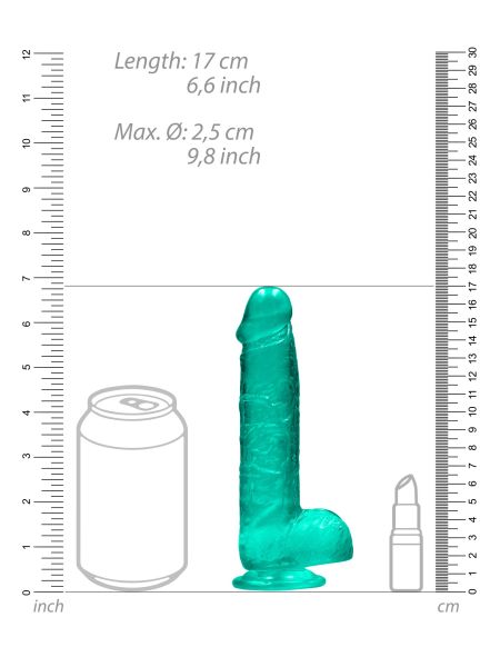 Zielone dildo do penetracji pochwy i anusa 17 cm - 4