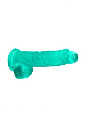 Zielone dildo do penetracji pochwy i anusa 17 cm