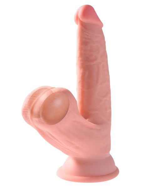 Realistyczne żylaste dildo z wielkimi jądrami 15cm - 6